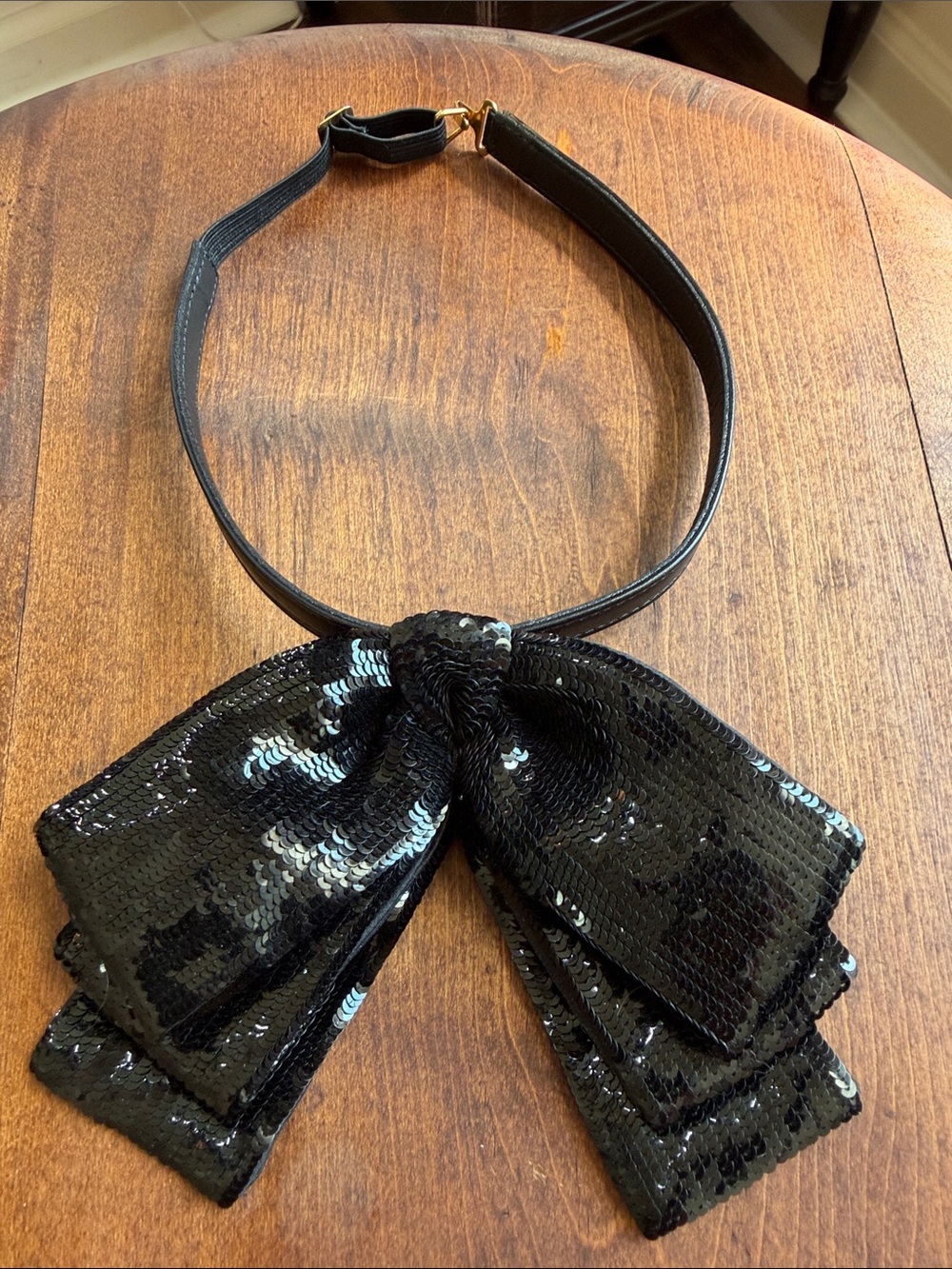 Saint Laurent Sequin Noeud Triple Bow Tie